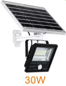 תאורת הצפה סולארית 30W + חיישן תנועה + זרוע