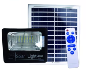 תאורת הצפה סולארית 120W + גלאי אור + שלט