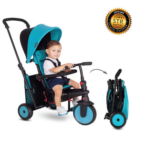 תלת אופן מתקפל תכלת מסדרת STR3 01