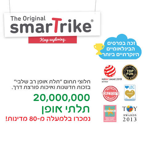 תלת אופן מתקפל שחור לבן מסדרת STR5 05