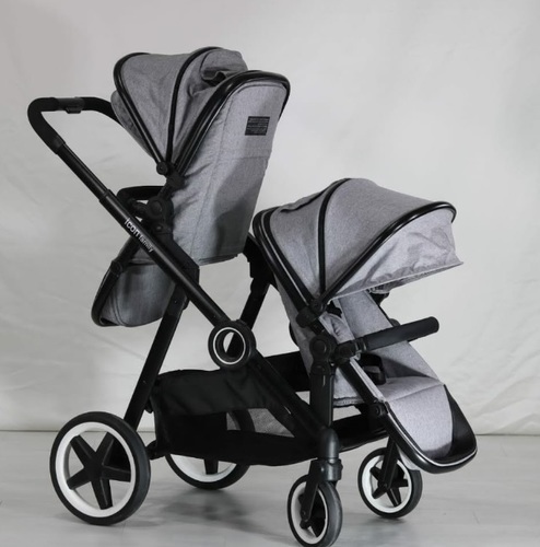 עגלה משולבת iCON FAMILY תאומים אחים אפור בהיר. צפי חזרה אוגוסט