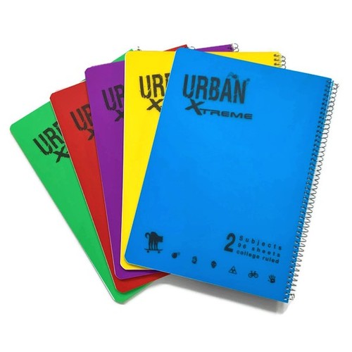 מחברת ספירל 2 נושאים שורה Urban PP A4