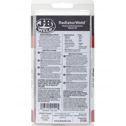 סט הלחמה קרה לרדיאטורים JB RadiatorWeld |תיקון נזילות ברכב