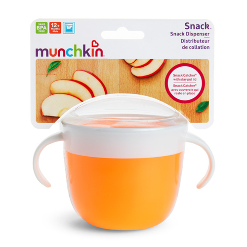 קערת חטיפים/ פירות עם מכסה כתום MUNCHKIN