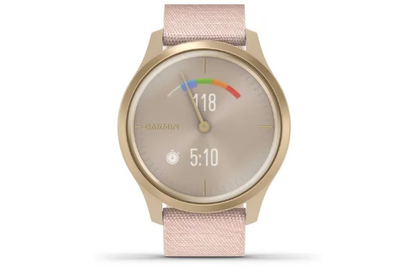 שעון Garmin Vivomove Style Champagne-Dust Rose Fabric