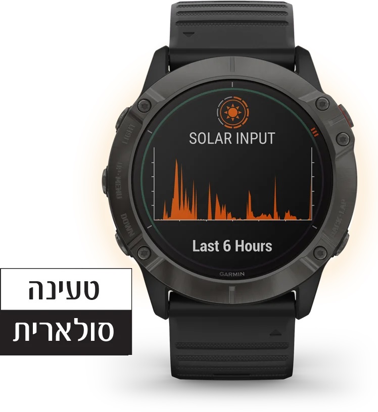 שעון ספורט חכם Garmin Fenix 6X – Pro Solar   