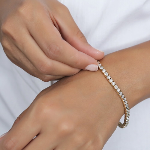 צמיד טניס יהלומים 6.70ct זהב 14K