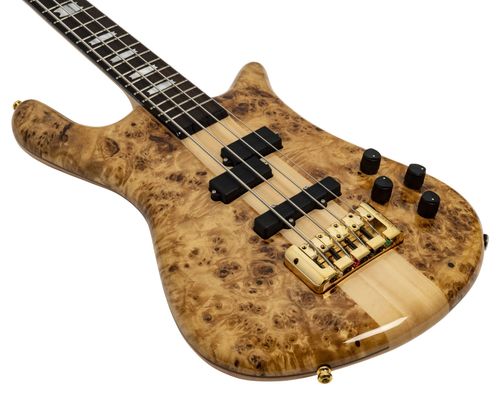 זוית נוספת Spector Euro 4 LX Bass Guitar - Poplar Burl Natural Gloss