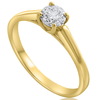 טבעת סוליטר יהלום 0.42ct זהב 14K