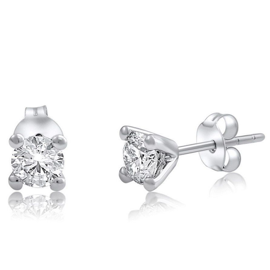 עגילי יהלומים צמודי אוזן 1.0CT זהב 14K