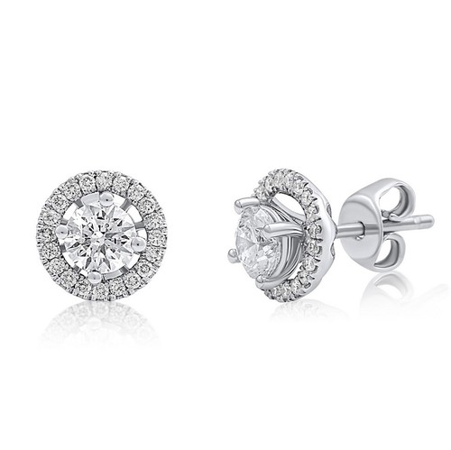 עגילי יהלומים צמודי אוזן 1.22ct זהב 14K