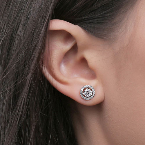 עגילי יהלומים צמודי אוזן 1.22ct זהב 14K