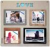 מסגרת גומיות לתליית 4 תמונות "Love"
