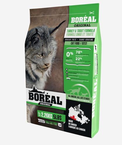 מזון יבש לחתולים בוגרים - Boreal אוריג'ינל הודו ופורל 2.26 ק