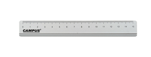 סרגל אלומיניום סילבר 15 ס