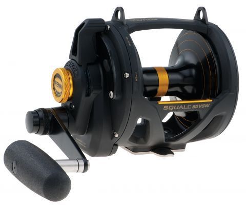 רולר דיג שתי מהירויות פן סקוואל PENN Squall 30 Lever Drag 2 Speed עם קלאץ מנוף בצבע שחור וזהב