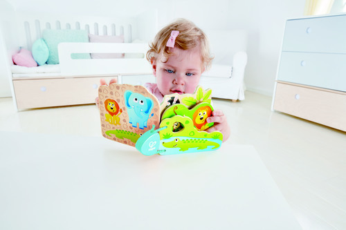זוג ספרים מעץ לתינוק - HAPE 