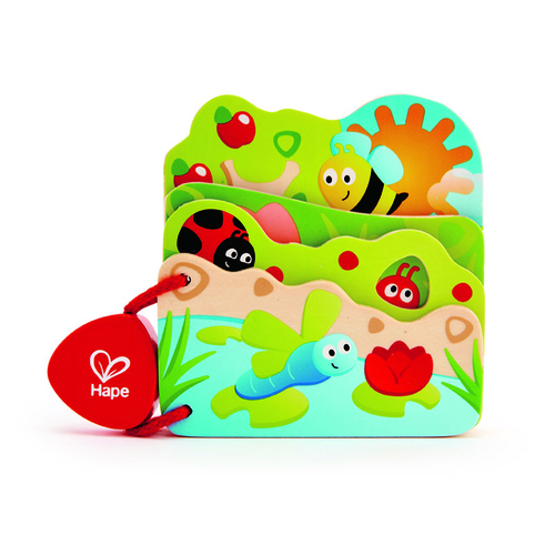 זוג ספרים מעץ לתינוק - HAPE 