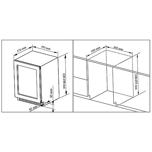 מקרר יין Normande ND-46S ‏6 ‏בקבוקים נורמנדי