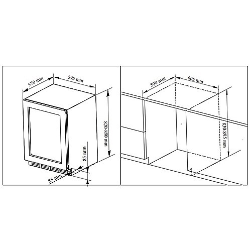 מקרר יין Normande ND-46D ‏39 ‏בקבוקים נורמנדי