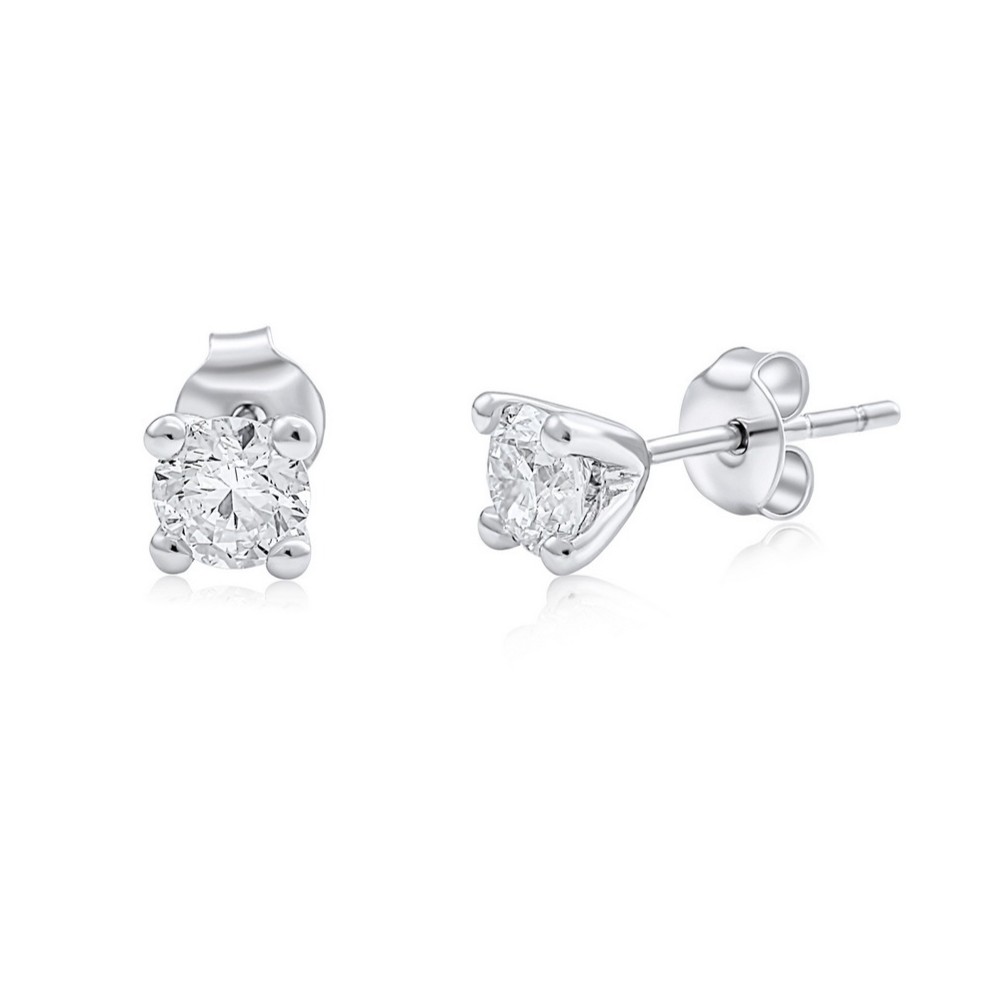 עגילי יהלומים צמודי אוזן 0.40CT זהב 14K