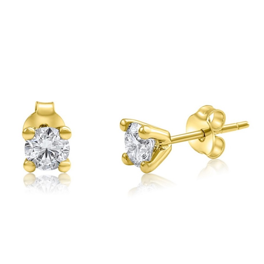 עגילי יהלומים צמודי אוזן 0.50CT זהב 14K