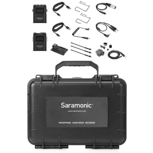 מקלט ו-משדר אלחוטי עם מיקרופון Saramonic UwMic9S RX9S+TX9S