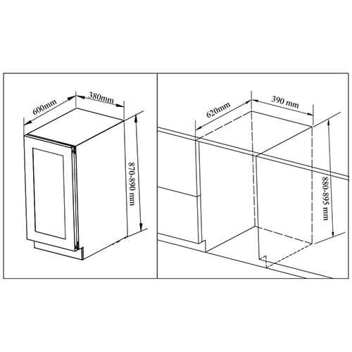 מקרר יין Normande ND-35S ‏34 ‏בקבוקים נורמנדי