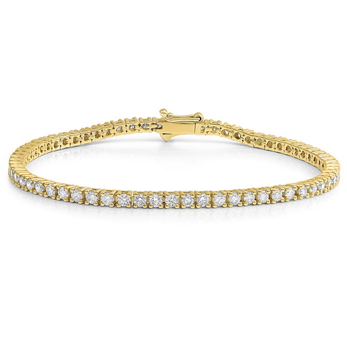 צמיד טניס יהלומים 3.21ct זהב 14K