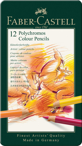 סט 12 עפרונות מקצועיים פוליכרומוס faber castell