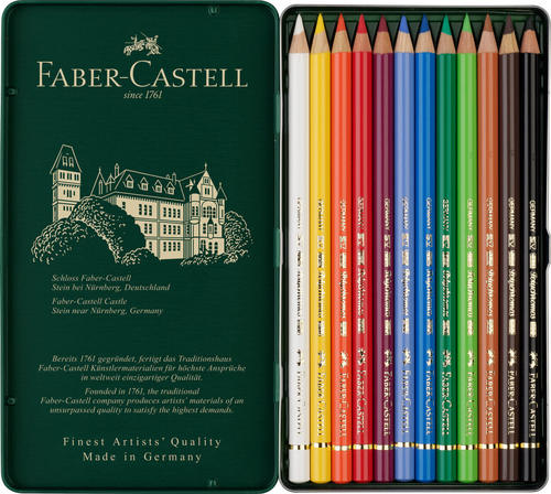 סט 12 עפרונות מקצועיים פוליכרומוס faber castell