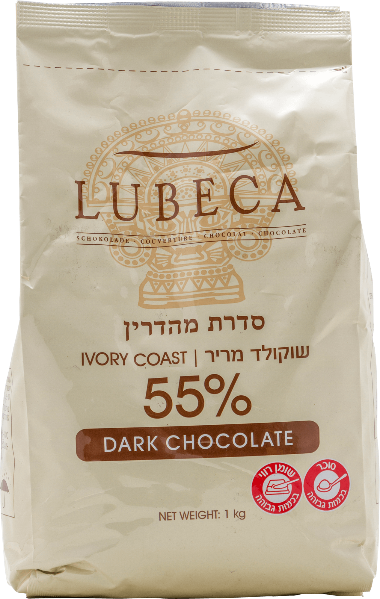 שוקולד מריר לובקה 55% 1ק"ג 