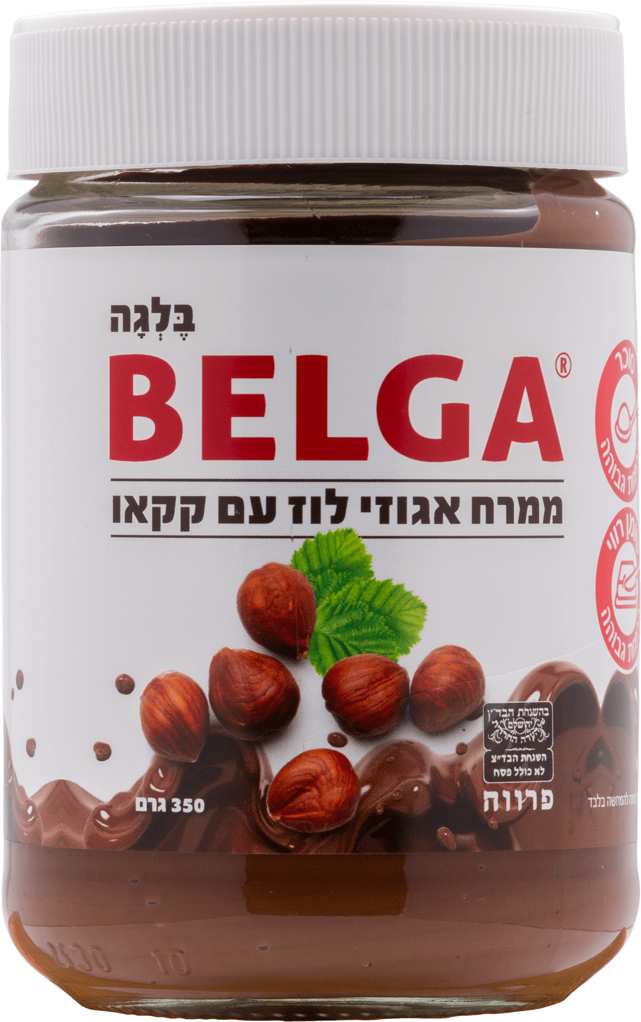 בלגה ממרח אגוזי לוז עם קקאו טבעוני  350 גרם