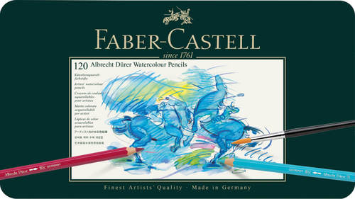 סט 120 עפרונות אקוורל צבעוניים faber castell durer