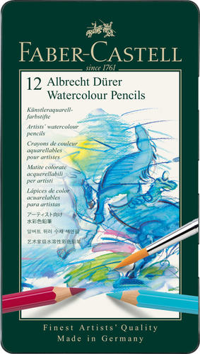 סט 12 עפרונות אקוורל צבעוניים faber castell durer
