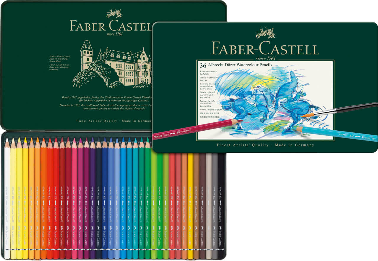 סט 36 עפרונות אקוורל צבעוניים faber castell durer