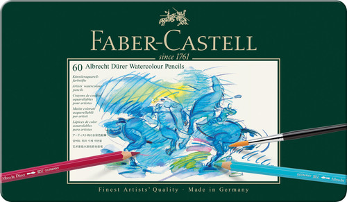 סט 60 עפרונות אקוורל צבעוניים faber castell durer