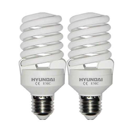 זוג נורות אקו T2 ספירל אור חם E27 20W