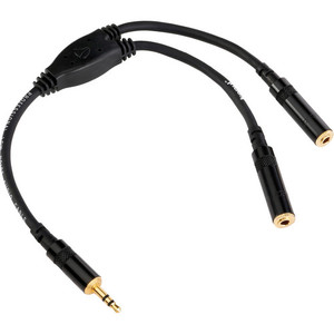 Kopul כבל מפצל סטריאו Stereo Mini 3.5mm זכר לזוג PL 3.5mm נקבה באורך 46 ס״מ