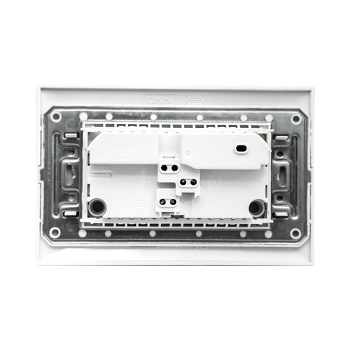 שקע ישראלי כפול ניסקו סוויץ לבן 4 מודול