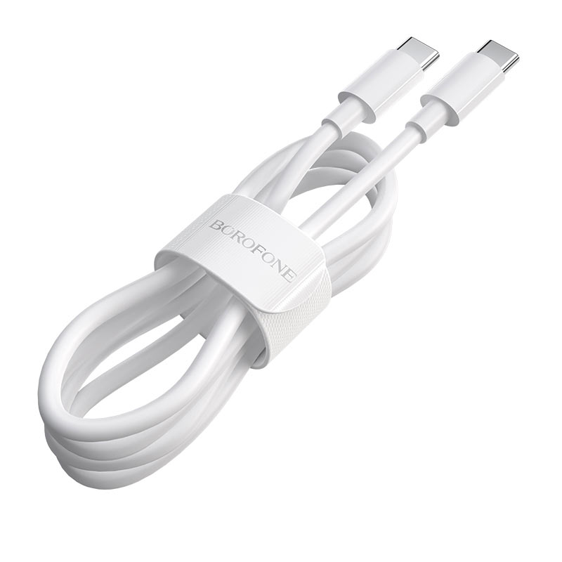 כבל טעינה והעברת נתונים Borofone Type-C To Type-C 5A 100W 2M 