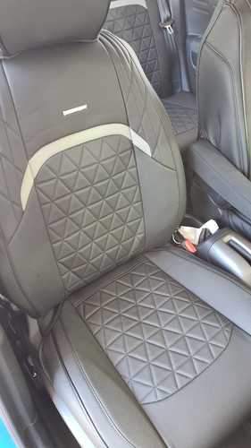 SECTOR LEATHER PLUS PREMIUM כיסוי לרכב בצבע אפור כהה עם פס אפור בהיר