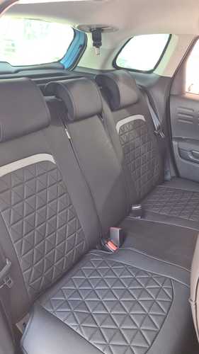 SECTOR LEATHER PLUS PREMIUM כיסוי לרכב בצבע אפור כהה עם פס אפור בהיר