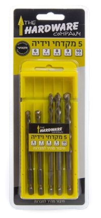 סט 5 מקדחי וידיה 