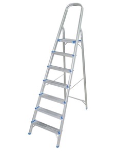 סולם אלומיניום 7 שלבים עם משטח עליון רחב 1.52 מטר KR-0227