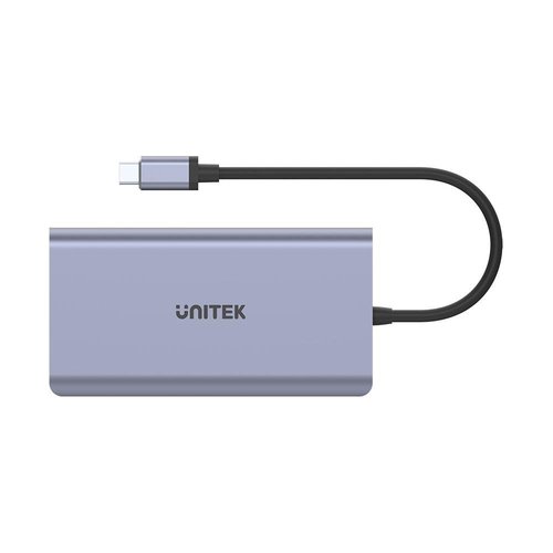Unitek D1056A uHUB S7+ 7-in-1 USB-C Ethernet Hub with MST Dual Monitor 100W Power Delivery D1056A