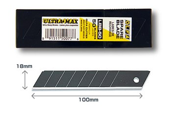 להבים לסכין יפני רחב 18 מ