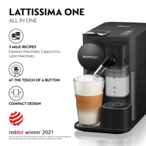 מכונת קפה NESPRESSO Lattissima One בצבע 