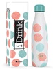 בקבוק תרמי מעוצב IDrink שומר חום וקור 500 מ"ל - נקודות ורוד/מנטה