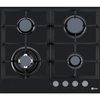 כיריים גז 4 להבות בישול בגימור זכוכית שחורה Ly Vent HOT656BL
